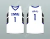 Aangepaste nee naam heren jeugd/kinderen Jonathan Isaac 1 IMG Academy White Basketball Jersey top gestikt S-6XL