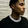 Designer hänge halsband kubansk kedja av hög kvalitet legering strass hiphop halsband 3d ritning