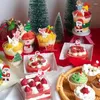 FESTIMENTO DE FESTA Decoração do Bolo Papai Noel Glutinous Wafer Rice Papel Cupcake Topper Birthday Christmas Baking Decorating Merry