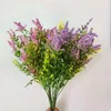 Dekorative Blumen Künstlicher Schaum Lavendel Bouquet Weihnachten Hochzeit Home Dekoration Indoor Outdoor Office Tisch arrangieren Sie falsche Pflanzen