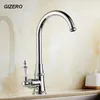 Banyo lavabo muslukları lüks euro tarzı seramik musluk 360 döner spout chrome cilalı vahşet mikseri musluklar güverte monte mutfak zr615