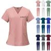 Fashion White Hospital Uniforms Enfermera Beauty Dental Salon Work Ropa de uniforme de uniforme personalizado Jugger Unisex Sets 240410