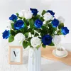 Dekorativa blommor 1 huvud Silk Rose Fake Flower Artificial Wedding Valentine's Day Home Table Hall Buquets