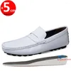 Casual Shoes loafers män hiss chunky sneakers sport häl lyft höjd ökar sulor 5 cm högre fritid