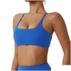 Camisoles Tanks Nclagen Ladies Sports Bra y Criss Cross Stracles Back Support Impact Yoga Sous-vêtements Running Fiess Gym Remplissé du gymnase Otgfv