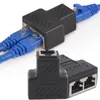 1 à 2 façons de câble de réseau Ethernet LAN RJ45 Adaptateur de connecteur de séparateur féminin pour les stations d'accueil pour ordinateur portable RJ45 Connecteur Adaptateur