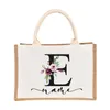 Nom personnalisé Burlap Tote Sacs Personnalisées demoiselles d'honneur Bachelorette Bridal Party Girls Trip Cadeaux Canvas Tote Tote Shopper Sacs 240420