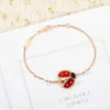 Bracelet de haut niveau Choix de cadeaux sept étoiles Bracelet de fleur de ladybug 18K Rose Gold Live avec Vnain commun