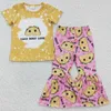 Vêtements Ensemble design pour enfants vêtements filles Bell Bottoms Tenues Boutique Toddler Baby Girl Fashion Pantalon à manches courtes Set Wholesale