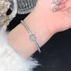 Uso diário de pulseiras de alto brilho Pulseira de prata Anel avançado para mulheres com pulseiras originais de Carrtiraa