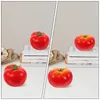 Fleurs décoratives 6 PCS Imitation de tomates rouge Modèles pour tout-petits simulation Légumes Fruits Faux Faux