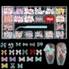 21Grid Nail Art Dekoration Harz Schmetterling Aurora Bogenbär Kawaii Accessoires Nagel Teile Dekoration Vorräte für Profis 240415