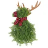 Decorative Flowers Christmas Decor Wreath Artificial Pine Needle Elk Door Indoor Outdoor Decoration Porch Window Wall Gifts