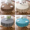 テーブルクロス2024丸い綿とリネンアート家庭用小規模な新鮮な色_jes4018
