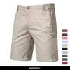 Sommer 100% Baumwolle Solid Shorts Männer Hochwertiges Freiheitsgeschäft Soziale Elastische Taille 10 Farben Strand 240412