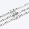 Klaar om hiphop -sieraden 4 mm tennisketen S925 Sterling Silver VVS Moissanite Diamond Tennis Necklace te verzenden