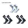 3PairsLot ANTI SLIP Tapedesign Football Socks Mid Calf Non-Slip Soccer Sport Cycling Sports Mens Sock EU38-45 240416