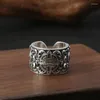 Clusterringen Verstelbare herenring 925 Sterling Silver Initial Wedding Brand Opening Jewelry 2024 Anillos Plata Para Mujer R07