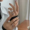 Bandringe Fashion Butterfly Metal Punk Ring Set Womens Party Schmuckgeschenke Modezubehör Schnalle Womens Index Finger Ring Q240427