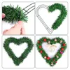 Kwiaty dekoracyjne 3 paczki metalowy wieniec 12-calowy w kształcie serca rama na domowe wesele walentynki DIY Crafts