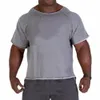 Hommes Casual Batwing Rag Shirt mâle O-cou coton gym de gym