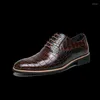 Casual Shoes Fashionable Men's Oxford Lace Up Brown Business Dress Daily Commuter Work Handmade Soles Free Delivery