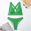 Kvinnors badkläder sexiga bikinis sätter baddräkt separat korsbandage backless y2k trend kvinnor brasiliansk strand thong badning baddräkter