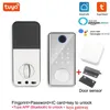 Tuya Ttlock App Smart Card Security Biometric FingerPrint Door Locks Lösenord Nyckelfritt Entry Anti-stöld för EL 240422