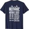 Camisetas masculinas Taxa horária mecânica engraçada - T -shirt de design gráfico - back ts ts ts funky casual algodão masculino tshirts Família T240425