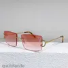 Top -Level Original Cartere Designer Sonnenbrille 22 Arten von personalisierten randlosen getönten Sonnenbrillen Chaoins Netz