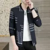 Summer Men Jacket Coat Korean Fashion Thin Section Printed Plaid Baseball Uniform Youth Boutique Clothing Simple Style 240418