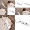 Keychains Lanyards Schlüsselbund für Frauen Männer Brief Valentinstag Ich liebe dich am meisten Edelstahlschlüsselketten. Paar Freund Vater bi dhxfl