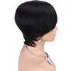 None Lace Wigs Short Human Hair Wig Pixie Cut Curly Brazilian Hair Wigs for Black Women Virgin Full Machine Made Cheap Glueless Wig