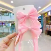 Hair Accessories 2PCS Set Spring Summer Colorful Dot Plaid Bow Long Ribbon Small Clips For Baby Girl Children Cute Silk Hairpin