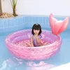 Piscine gonflable pour bébé pour bébé ménage extérieur sirène pagayage piscine pvc clôture ronde jeu salle de bain salle de bain cadeaux de piscine 240423