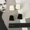 Stud Earrings Pink White Black Color Square Drop For Women Geometric Dangle Big Statement Boho Brand Jewelry Design