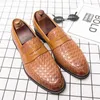 Casual Shoes Classic Formal Formal Footwear Men Leather Business Loafers Soft Moccasins Comfy Slip On Boat Manlig Driving