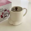 Mokken schattige kat klauw keramische koffiekopje Japanse cartoon cup creatief water beker witte drankbodem J240428