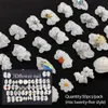 52pcs 3dアクリルの花白い手作り花ネイルチャームサマーデザイナーdiyネイルアートアクセサリーマニキュア240415