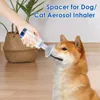 Vêtements de chien chat / chien inhalateur espaceur chambre aérosol chambre portable portable avec animal de vanne inhalation à faible résistance