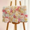 Decorative Flowers 40x60 Artificial Flower Wall Panel Silk Rose Backdrop For Wedding Decoration Home Party Backdrops Baby Shower