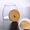 Storage Bottles Mason Jar Kitchen Tea For Wooden Glass Lid Capacity Large Container Jars Bottle Sealed Food