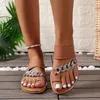 Slippers Sandalen Dames Luxe Flats Casual Summer Shoes 2024 Modejurk Flop Flops Beach Boheemse Femme Home Glaasjes