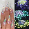 Glitter 20Bag/Set Gold Silver Holographic Nail Glitter Sequins Mermaid Irregular Flake Slice Manicure Decorations for Nail Polish Salon