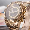 2024 Royal Gold Pop Watch Outdoor Sport Männer Uhr Outdoor Outdoor-Quarz-Uhr-Watch Metal Lünette Gurt Wählmittelkalender