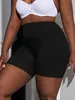 Finjani Plus taille Femmes Wideband taille Shapewear Shorts loisir extensible lisse sans couture mid boyshort noir 240422