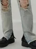 Damesjeans reddachic potloodbroek vrouwen scheurden open-zipper zijspleet acubi mode Koreaanse streetwear broek baddie y2k grunge doek