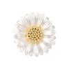 Broscher stilfulla enkla kvinnors zirkon daisy brosch mousserande lapel stift elegant blommig emblem växt bröllop party smycken gåva