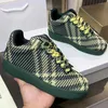 Men Brand Designer Primrose Check Knit Box Sneakers Retro Women Sports Shoes Elastic Knitted Upper Writing at sole Barbed wire detail Lady Outdoor Walking Shoes