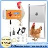 Szczotki automatyczne pudełko na drzwi kurczaka z pilotem i zegarem do bezpiecznego hodowli kurczaka, zasilania lub baterii
